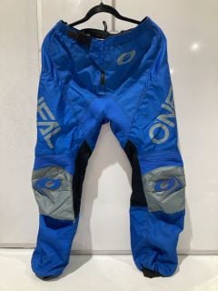 O'NEAL MOTORCYCLE PANTS ADULT 34 BLUE/GREY RRP £70