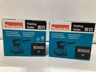 2 X MAKITA FINISHING SANDER BLUE/BLACK RRP £154