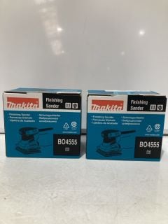 2 X MAKITA FINISHING SANDER BLUE/BLACK RRP £154