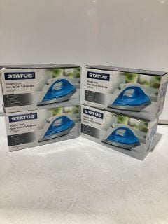 5 X STATUS STEAM IRON NON-STICK SOLEPLATE 1200W BLUE