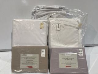 QTY OF ASSORTED ITEMS TO INCLUDE JOHN LEWIS EGYPTIAN COTTON PILLOWCASE SQUARE