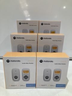 6 X MOTOROLA AM24 AUDIO BABY MONITOR WHITE TOTAL RRP £288