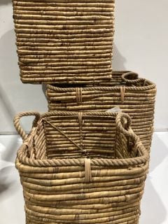 BASKET SET 3 FIBER METAL NATURAL TOTAL RRP £120