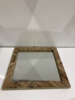 4 X WOOD CHEVRON MIRROR TOTAL RRP £160