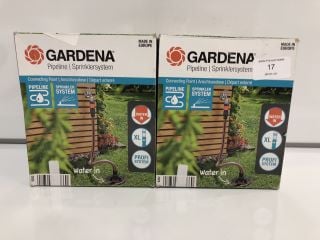 2 X GARDENA PIPELINE SPRINKLER SYSTEM TOTAL RRP £120