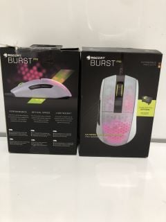 2 X ROCCAT BURST PRO GAMING MOUSE TOTAL RRP £110