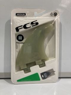 2 X FCS M5 NATURAL GLASS FLEX TRI FIN SET  TOTAL RRP £120