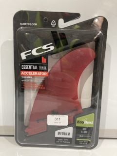 1 X FCS II ACCELERATOR NEO GLASS MEDIUM RED TRI FIN 1 X M5 NATURAL GLASS FLEX TRI FIN TOTAL RRP £70