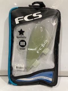 2 X FCS B5 BONZER PG CLEAR 4 FIN SET TOTAL RRP £110