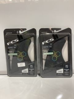 2 X FCS II CI PC LARGE BLACK TRI RETAIL FINS TOTAL RRP £110