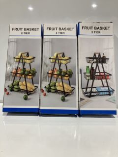 3 X FRUIT BASKET 3 TIER