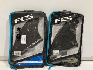 2X FCS FK-2 PC FISH KEEL SMOKE TWIN FINS RRP £129.09