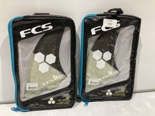 2X FCS FK-2 PC FISH KEEL TWIN FINS RRP £129.09