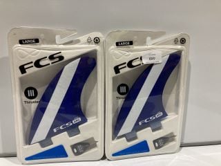 2X FCS FK-2 PC FISH KEEL TWIN FINS RRP £129.09