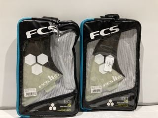 2X FCS FK-2 PC FISH KEEL TWIN FINS RRP £129.09