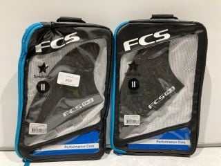 2X FCS FK-2 PC FISH KEEL TWIN FINS RRP £129.09