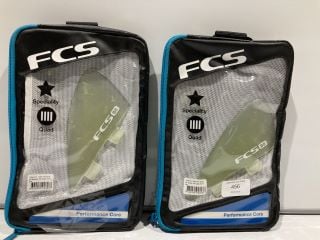 2X FCS FK-2 PC FISH KEEL TWIN FINS RRP £129.09