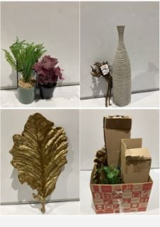 QTY OF ITEMS TO INCLUDE ARTIFICIAL PLANT