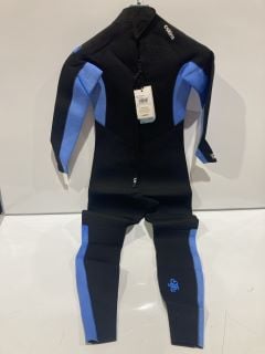 C SKINS LADIES SURFLITE 4/3 BACK ZIP WETSUIT BLACK/BLUE TOTAL RRP £95