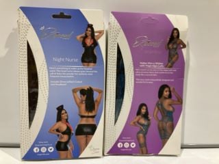 QTY OF ITEMS TO INCLUDE WOMENS EXPOSED SEAMLESS LINGERIE SET, ADULT TOYS, MY EXPERT MIDWIFE MASSAGING STICK (18+ ID REQUIRED)