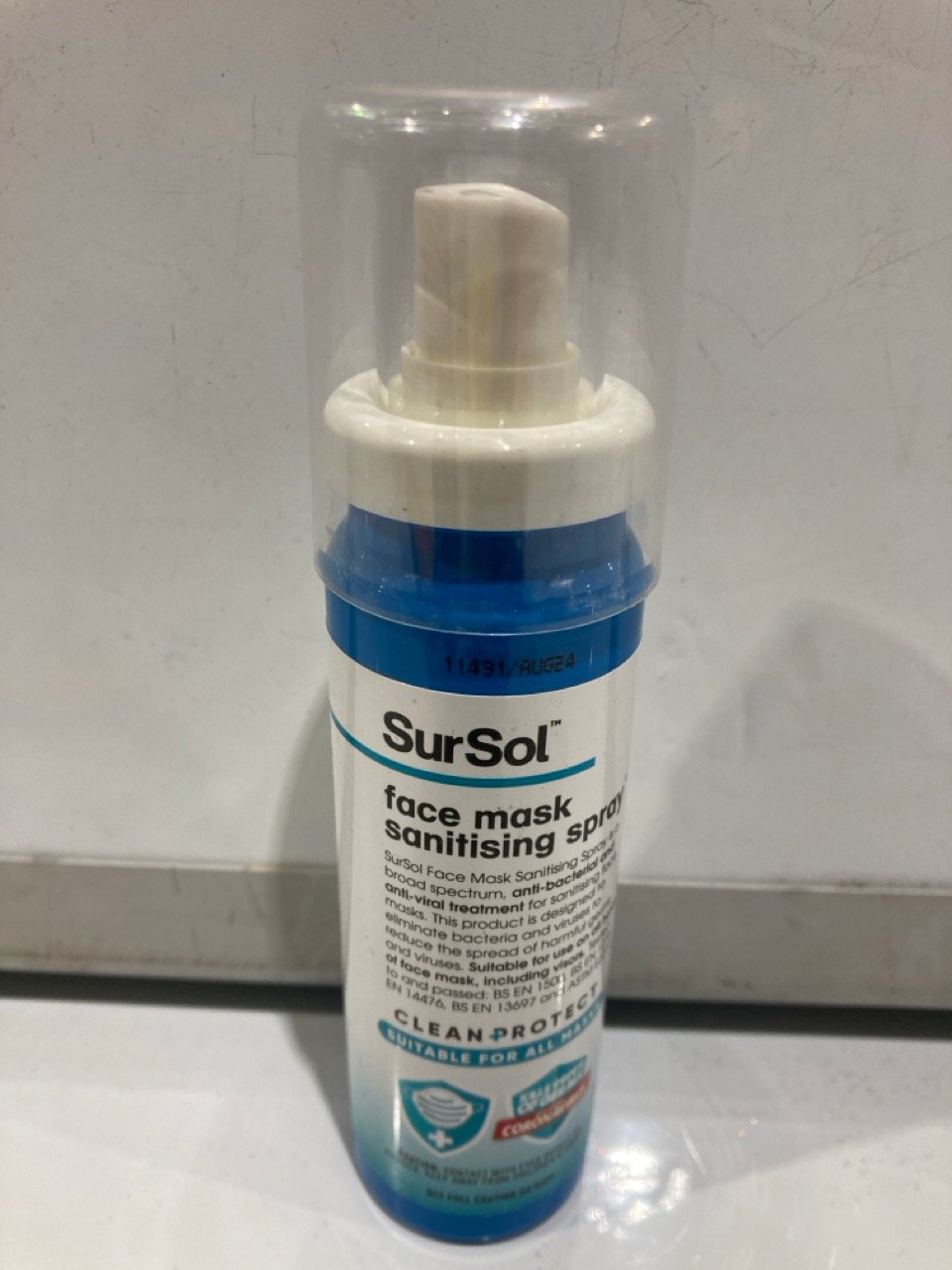 1 X BOX OF SURSOL FACE MASK SANITISING SPRAY