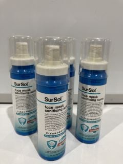 1 X BOX OF SURSOL FACE MASK SANITISING SPRAY