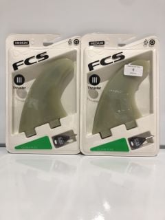 2 X FSC NATURAL GLASS FLEX TRI FIN SET TOTAL RRP £70