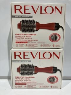 2 X REVLON ONE STEP VOLUMISER SPECIAL EDITION TOTAL RRP 100