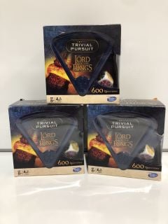 3 X THE LORD OF THE RINGS TRIVIA PURSUITS TOTAL RRP £105