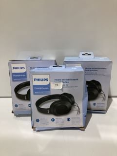 3 X PHILIPS HOME ENTERTAINMENT 2000 SERIES HEADPHONES