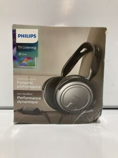 3 X PHILIPS TV LISTENING DYNAMIC HEADPHONES