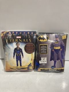 QTY OF ITEMS INCLUDING DC BATMAN COSTUME SMALL