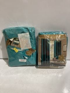 QTY OF ITEMS INCLUDING SILVER CURTAINS