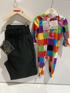 QTY OF ITEMS INCLUDING ELMER RAINBOW ROMPER