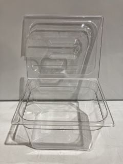 3 X 6L POLYCARBONATE CONTAINER WITH CUSTOM CUT LID