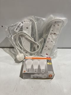 QTY OF ITEMS INCLUDING OSRAM LED WARM WHITE LIGHT BULB