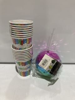 QTY OF ITEMS INCLUDING DISCO BALL DRINKS JAR