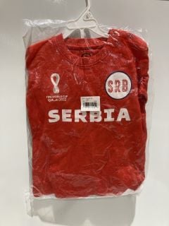 QTY OF CLOTHES INCLUDING FIFA WORLD CUP 2022 UNIFORM SERBIA 3T