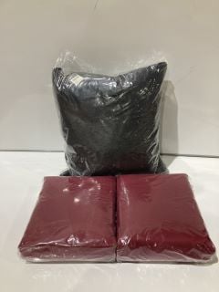 QTY OF ITEMS INCLUDING BLACK SQUARE PILLOW