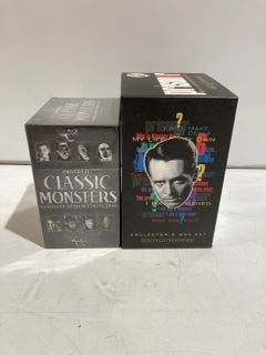 QTY OF ITEMS INCLUDING CLASSIC MONSTERS 30 FILM COLLECTION (18+ ID MAY BE REQUIRED)