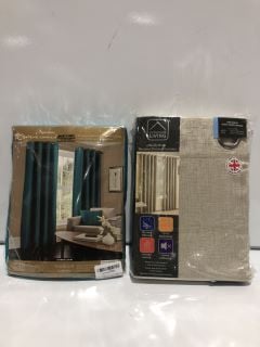 QTY OF ITEMS INCLUDING SIGNATURE BLUE CURTAINS