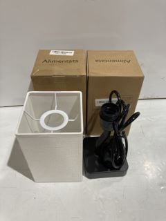 QTY OF ITEMS INCLUDING WHITE TABLE LAMP