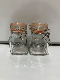 QTY OF ITEMS INCLUDING KILNER GLASS CLIP SPICE JARS