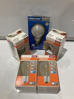 QTY OF ITEMS INCLUDING MEGAMAN LED CLASSIC LIGHT BULB