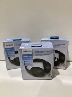 3 X PHILIPS HOME ENTERTAINMENT 2000 SERIES HEADPHONES