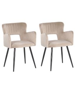 DINING CHAIR SANILAC TAUPE 2 PCS SET (25335) RRP £167.10