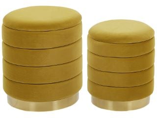 POUF GARLAND, MUSTARD, 2 PCS SET (13914) RRP £100.26