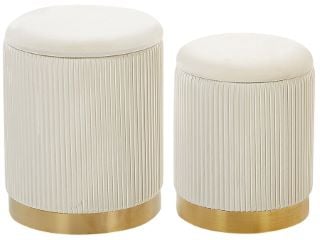 POUF, MIRAMAR, WHITE, 2 PCS SET (13921) RRP £91.90