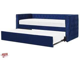 15530: BED GASSIN, 90x200, BLUE VELVET 2 BOXES RRP £ 618.26