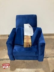 ARMCHAIR EGERSUND VELVET NAVY BLUE NEW FABRIC (19575) RRP £342.54